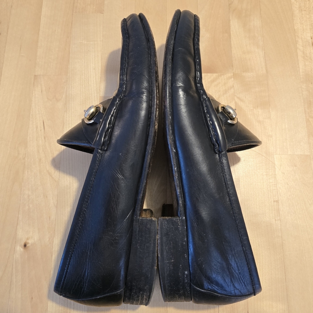 Gucci Horsebit Leather Loafers Black Authentic Size 42M/US 9 - Picture 7 of 11